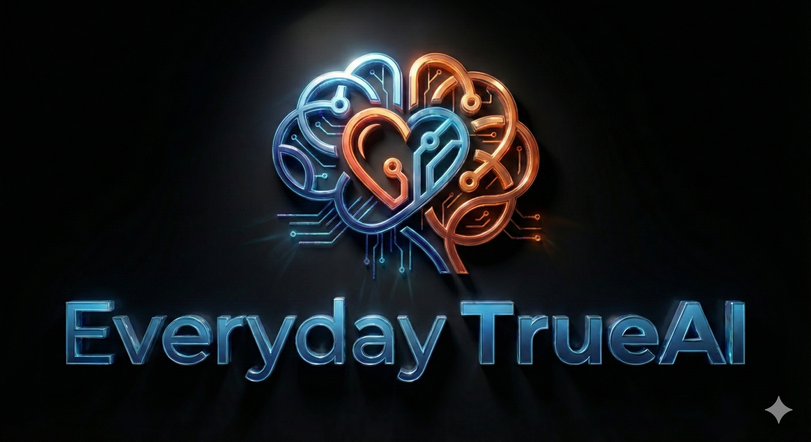 Futuristic, diverse team collaborating with AI